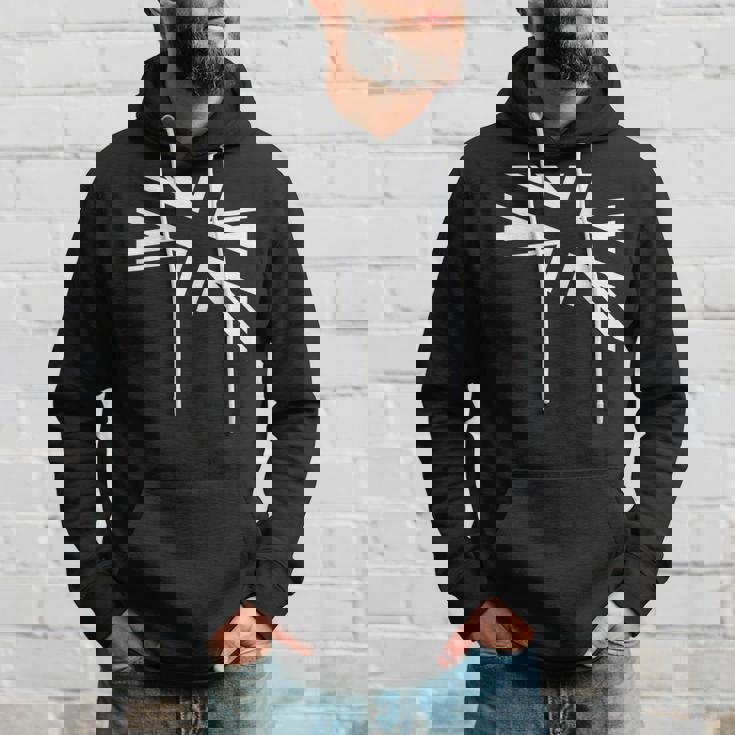 旗愛好家のためのユニオンジャックのホワイトデザイン。 パーカー 彼への贈り物