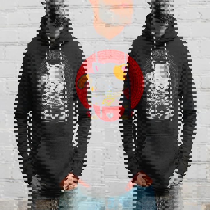 日本のカワイイ アニメ 猫 麺丼 猫 ラーメンを食べる パーカー 彼への贈り物