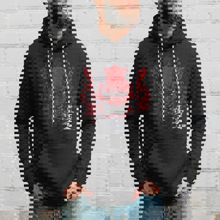 日本の伝統的な鬼の仮面日本の漢字アート パーカー 彼への贈り物