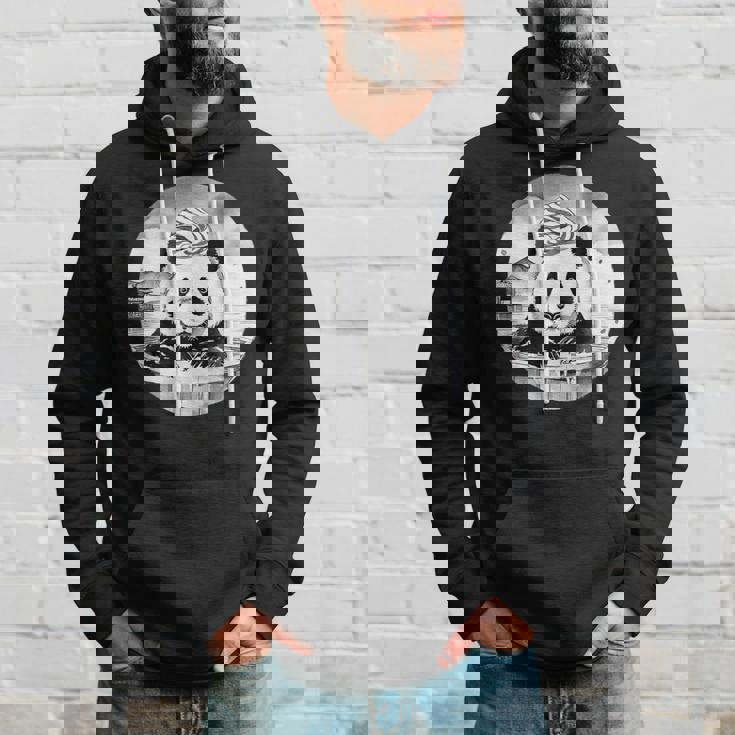 日本の温泉 パンダ 面白い 水墨画 温泉旅行 入浴 銭湯 お風呂 バスタイム 動物 和風 パーカー 彼への贈り物