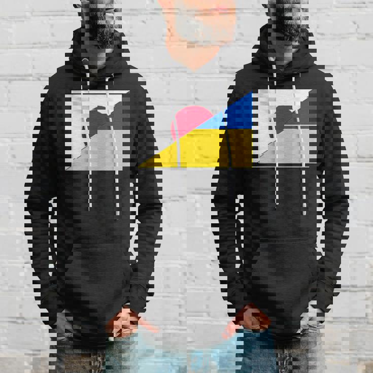 日本ウクライナ国旗日本語ウクライナサポートスタンド付き パーカー 彼への贈り物
