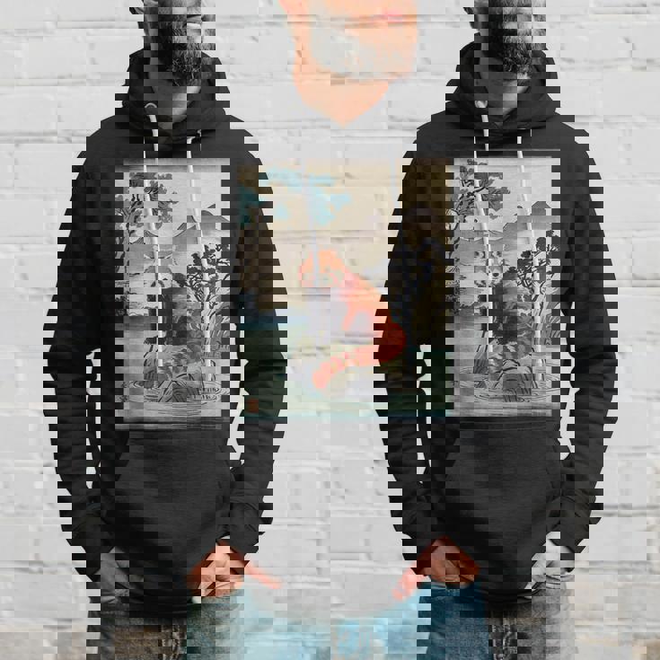 日本美術 レッサーパンダ 京斎 ヴィンテージ 日本 作品 パーカー 彼への贈り物