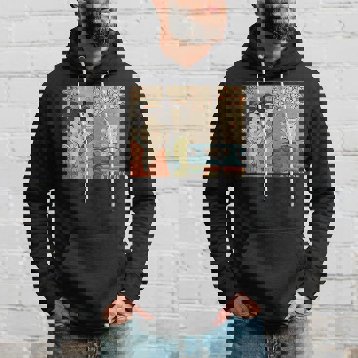 日本美術 桜猫と寿司 パーカー 彼への贈り物