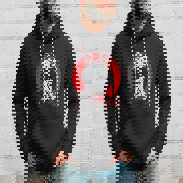 日本語漢字「神風」 赤円相 パーカー 彼への贈り物