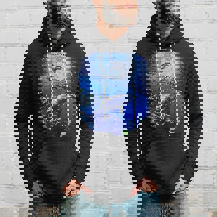 月 イルカ 宇宙 イルカ パーカー 彼への贈り物