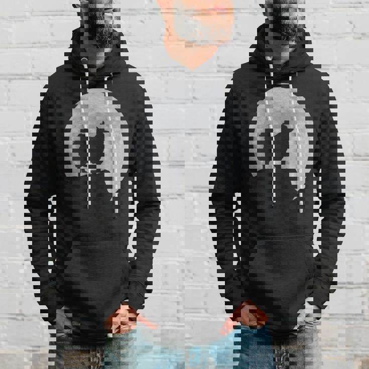 月と犬のシルエット ポンポメラニアン パーカー 彼への贈り物