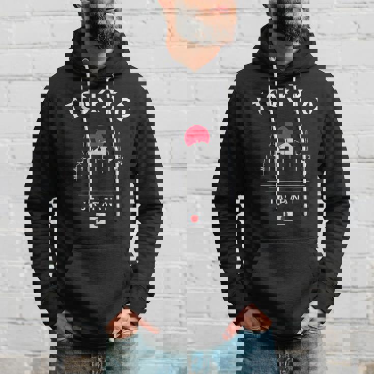 東京 日本 国旗 東京スカイライン ミニマリスト お土産 パーカー 彼への贈り物