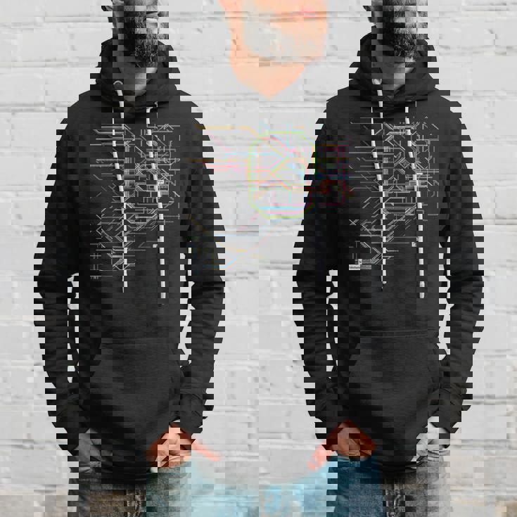 東京電車線路チャートユニセックス親子ペア パーカー 彼への贈り物