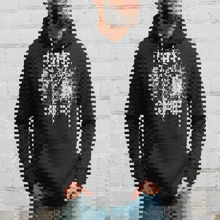 植物 犬 コーヒー おもしろ ガーデニング 犬好き ギフト パーカー 彼への贈り物