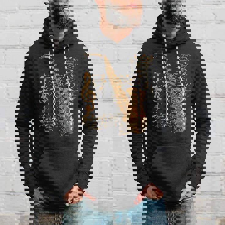 楽器 ト音記号 サックス奏者 音楽サックス パーカー 彼への贈り物