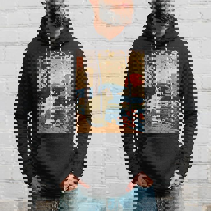 浮世絵 アート 神奈川 ヴィンテージ 日本のタトゥーアート 猫 グラフィック パーカー 彼への贈り物