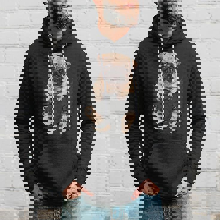 犬好き ギフト パグ イン バッグ パーカー 彼への贈り物