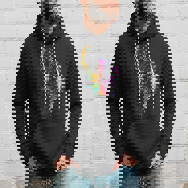 猫 動物 グラフィック アートワーク 猫 パーカー 彼への贈り物