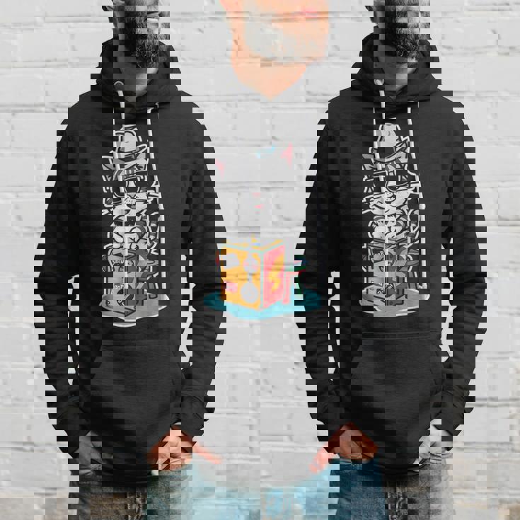 猫が奏でるカホン楽器 パーカー 彼への贈り物