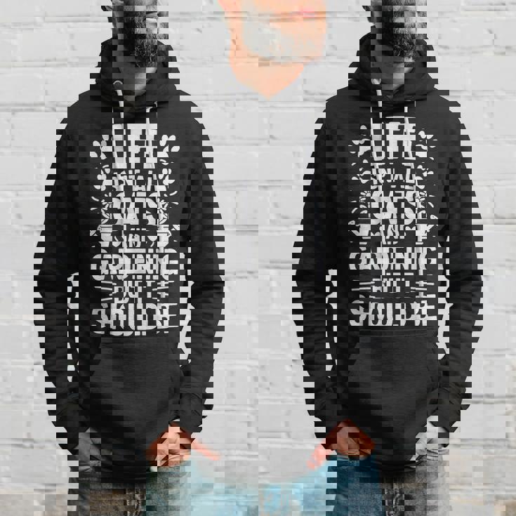 猫とガーデニング 庭師 おもしろガーデニング パーカー 彼への贈り物