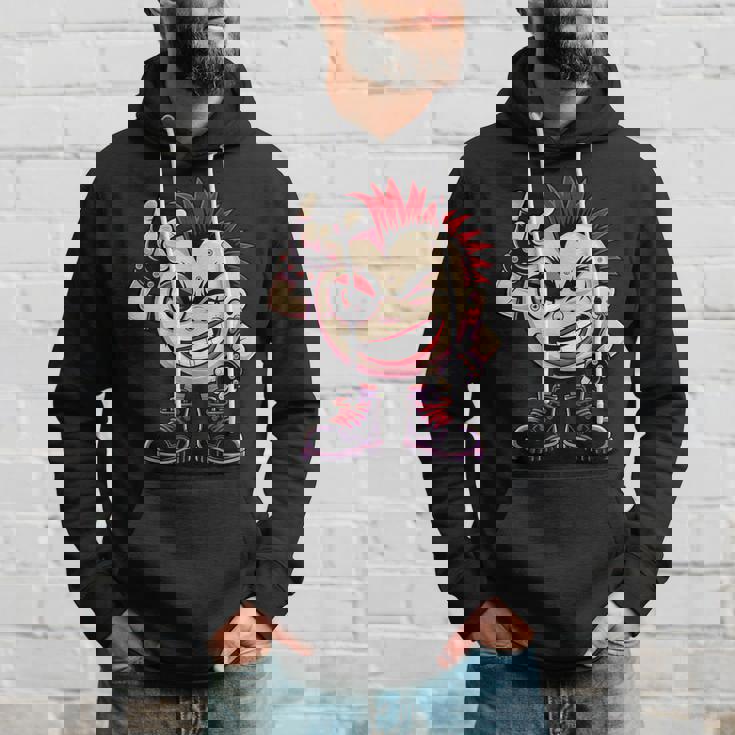 生意気なパンクロックロッカー イロとブーツ付き 面白いパンク パーカー 彼への贈り物