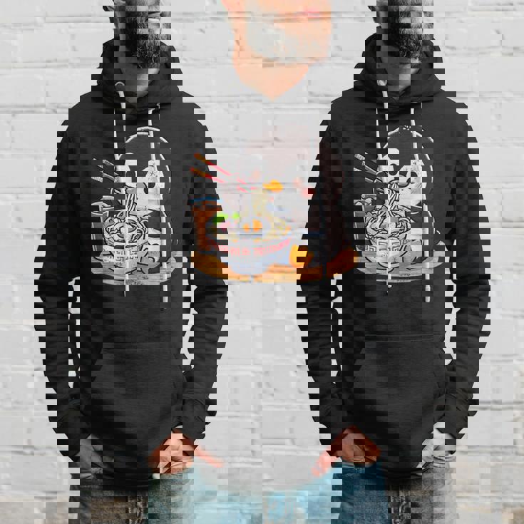 箸でラーメンを食べるかわいいペンギン パーカー 彼への贈り物