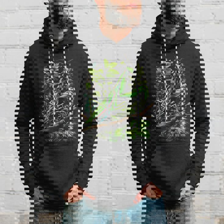 節足動物崇拝者 謎めいたカマキリ 水彩インク パーカー 彼への贈り物