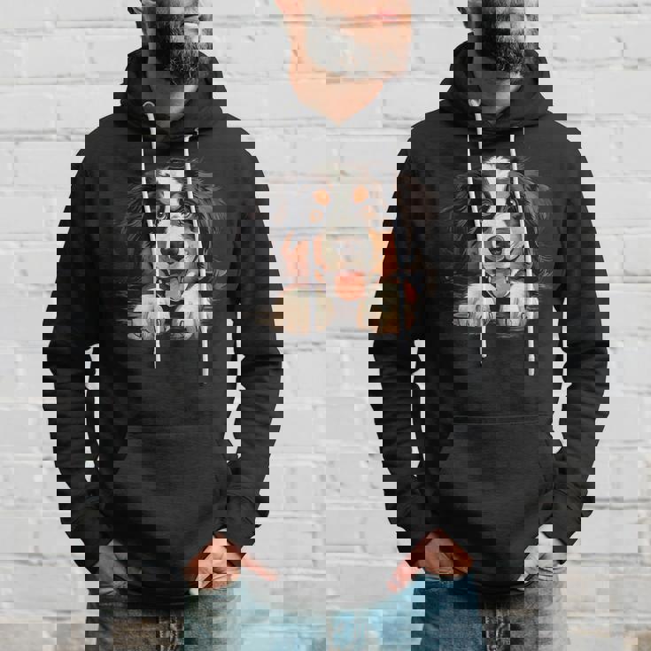 素敵で面白い覗き見犬 バーニーズマウンテンドッグ パーカー 彼への贈り物