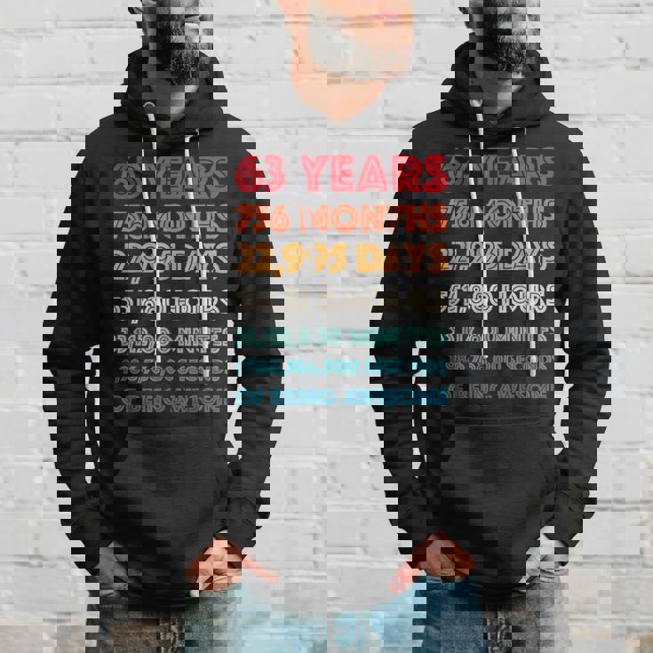 素晴らしい63歳の誕生日プレゼント 面白い レトロ 63歳の誕生日 パーカー 彼への贈り物