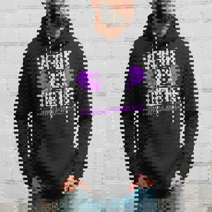 線維筋痛症啓発 パープルリボン We Fightonly Together パーカー 彼への贈り物