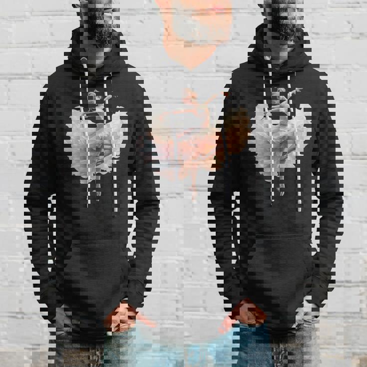 美しいバレリーナガール ダンシングバレエ水彩画 パーカー 彼への贈り物