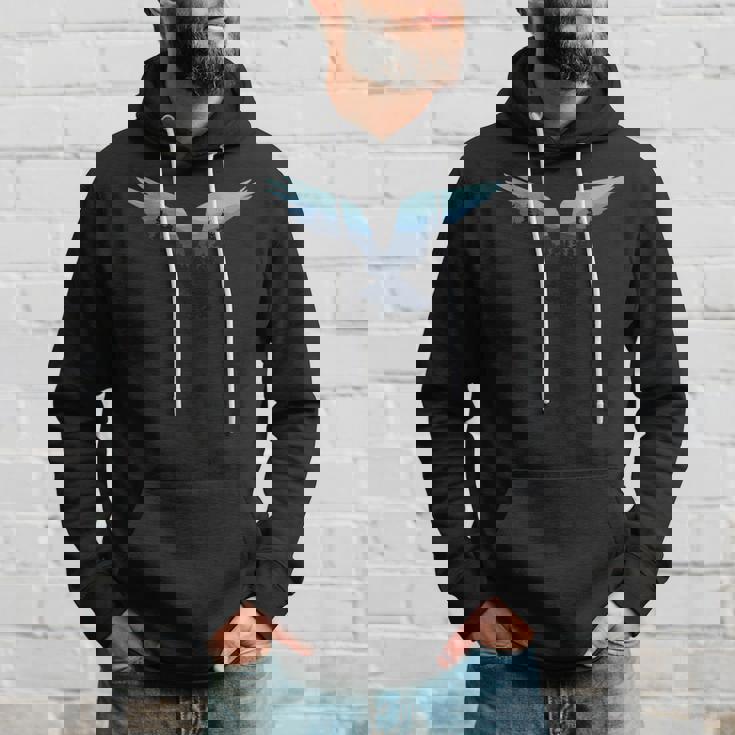 美しいフライングイーグル夜空の森の鳥のシルエット パーカー 彼への贈り物