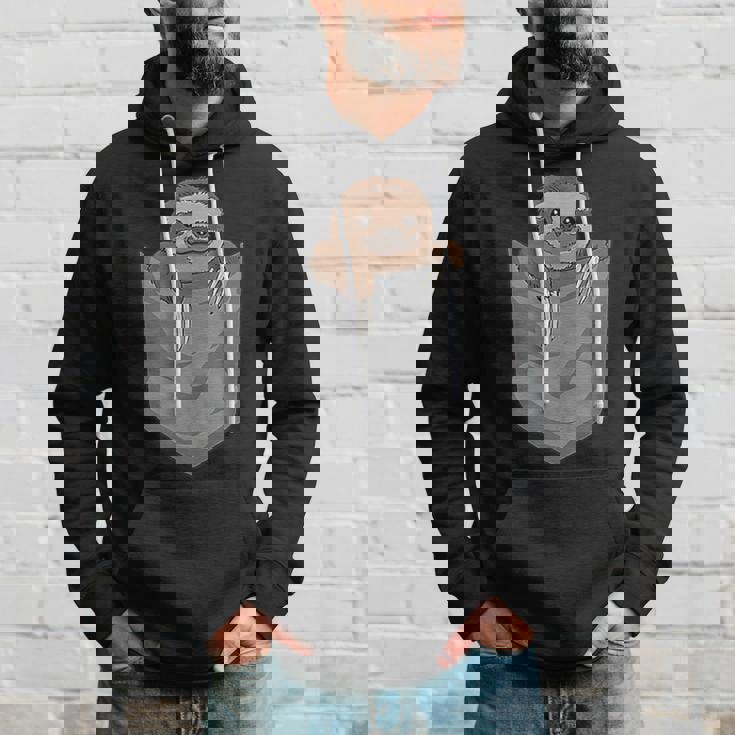 胸ポケットのナマケモノ 面白いナマケモノ パーカー 彼への贈り物