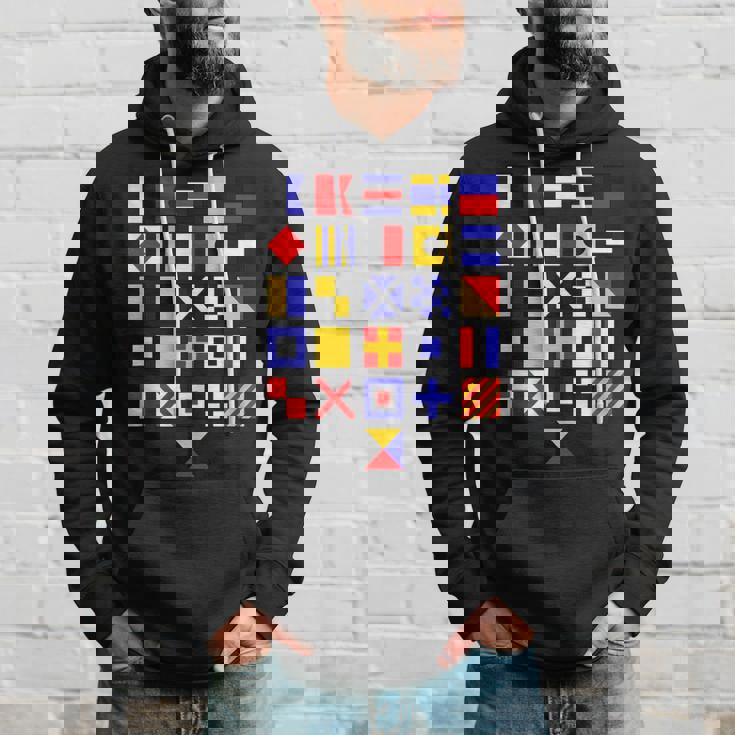 航海旗 アルファベット 国際海上信号旗 パーカー 彼への贈り物