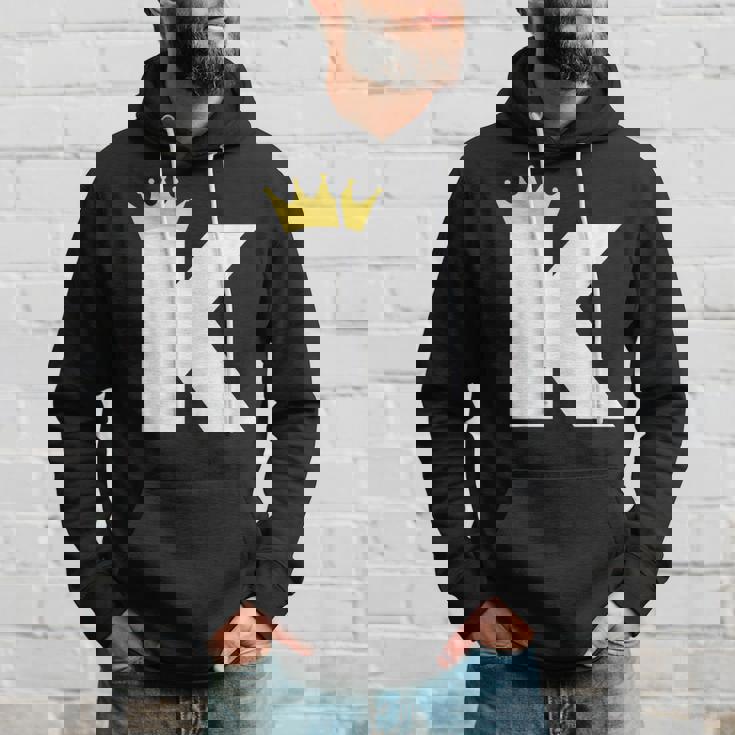 英文字 K 大文字 アルファベット モノグラム イニシャル キング クイーン クラウン パーカー 彼への贈り物