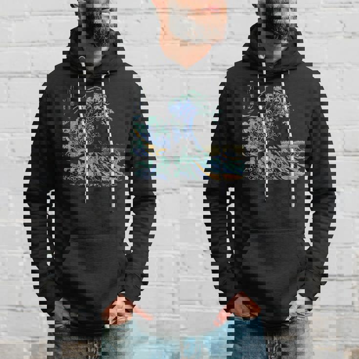 葛飾 北斎 神奈川沖浪裏 有名なヴィンテージアート スタイリッシュ Great Wave Hokusaitylish パーカー 彼への贈り物