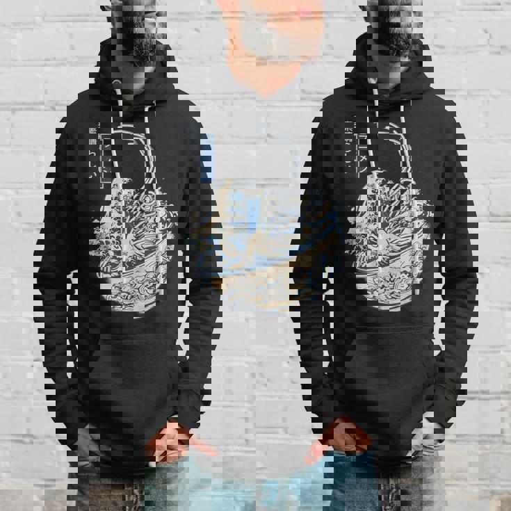 葛飾 北斎 神奈川沖浪裏 有名なヴィンテージアート ラーメン好き ラーメンオタク ラーメン 面白い ネタ ごはん 飯 麺 パーカー 彼への贈り物