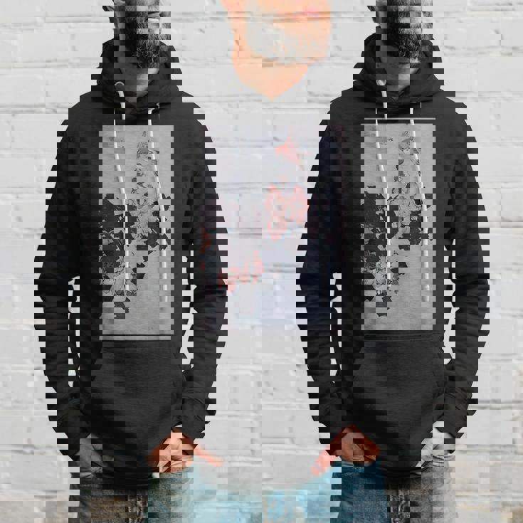 葛飾北斎作 ハイビスカスとスズメ パーカー 彼への贈り物