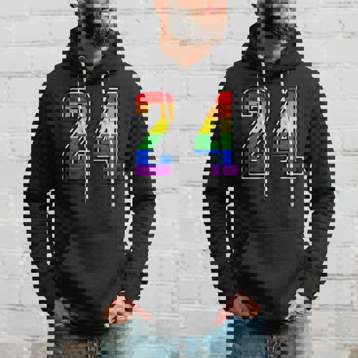 虹 24チーム短期大学スポーツレインボーカラー番号制ユニフォーム パーカー 彼への贈り物