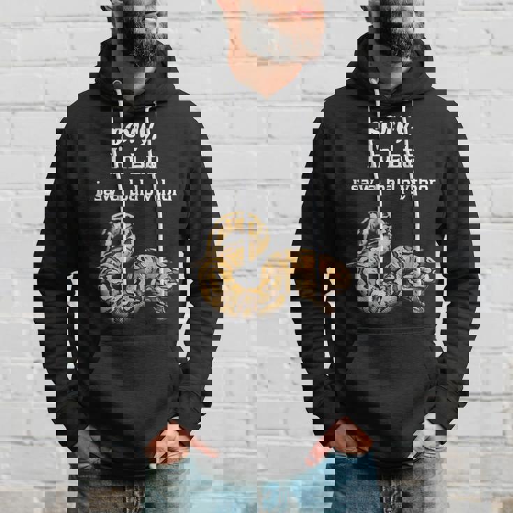 遅くなってごめんなさい、ボールパイソン面白いボールパイソンを見ました パーカー 彼への贈り物