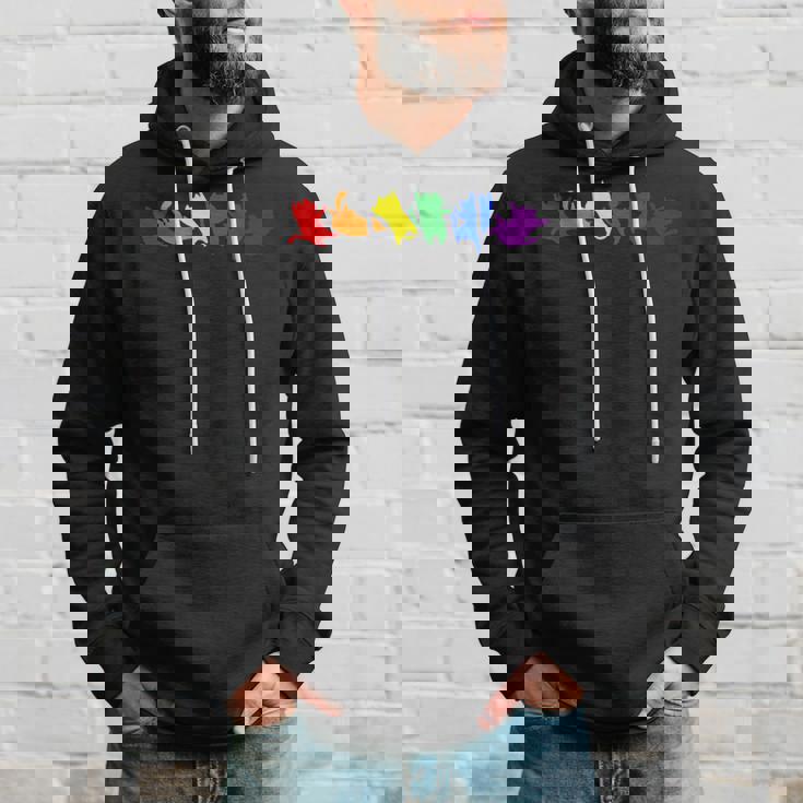 遊び好きなレインボーキャット Lgbtq プライド 楽しい パーカー 彼への贈り物