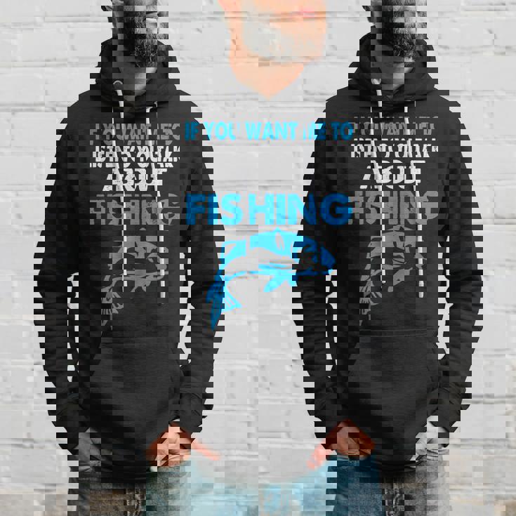 釣りについての話を聞いてほしい場合のグラフィック パーカー 彼への贈り物