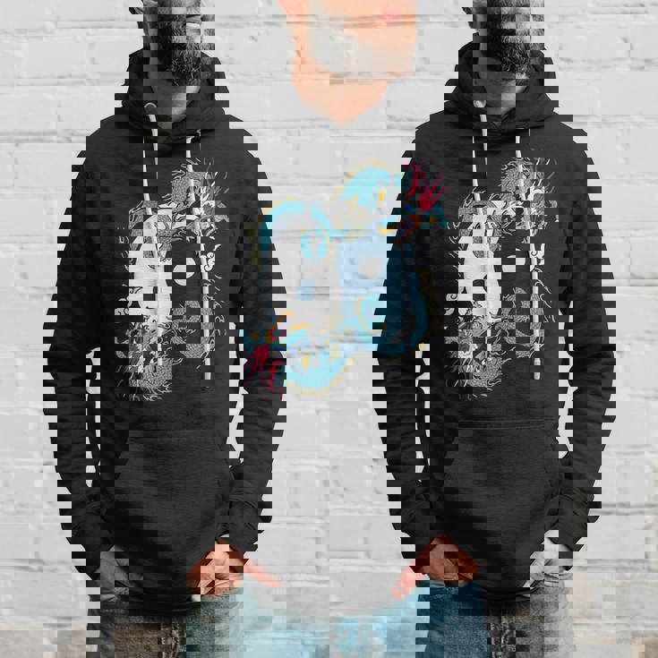 陰陽太極拳ドラゴンデザイン 瞑想用 太極拳 パーカー 彼への贈り物