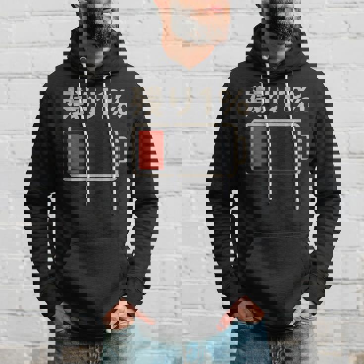 電池【残り1】バッテリー 電池切れ おもしろ 面白い ギャグ ネタ ウケ狙い 笑える ユーモア お笑い 個性的な パーカー 彼への贈り物