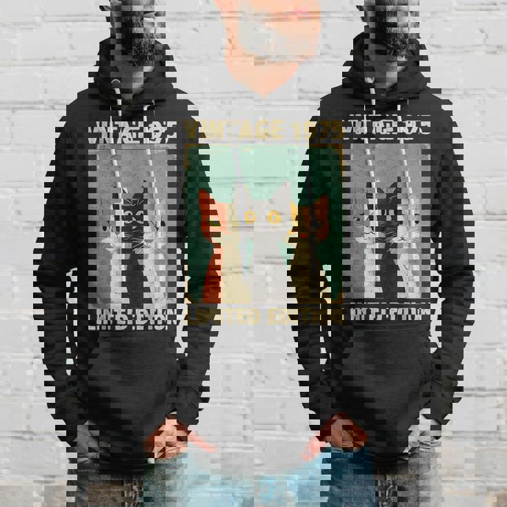 面白い 50歳 ギフト ヴィンテージ 1975 猫好き 50歳の誕生日 パーカー 彼への贈り物