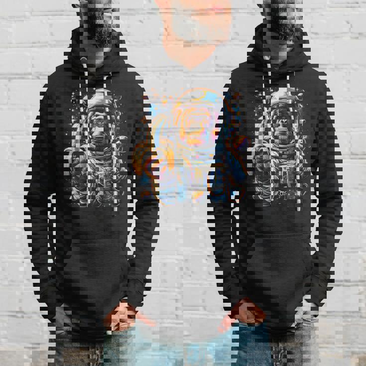 面白い サイケデリック 猿 宇宙飛行士 グラフィック メンズ パーカー 彼への贈り物