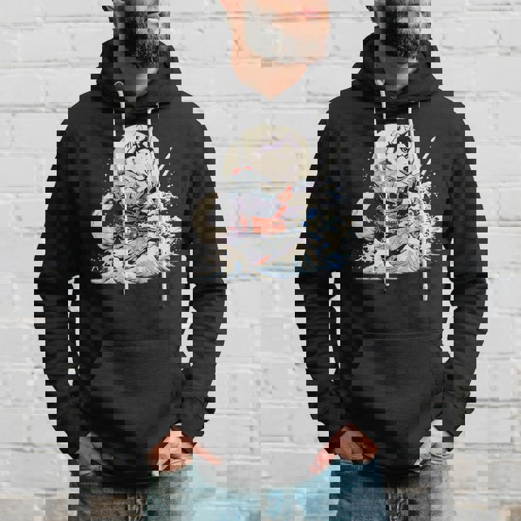 面白いtシャツ シベリアンハスキー 浮世絵 イヌ わんこ メンズ 犬好き グッズ おもしろ 面白い 服 ネタ パーカー 彼への贈り物