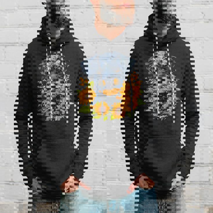 面白いtシャツ シュナウザー ひまわり イヌ メンズ 好き グッズ かわいい おもしろ 面白い 服 ネタ パーカー 彼への贈り物