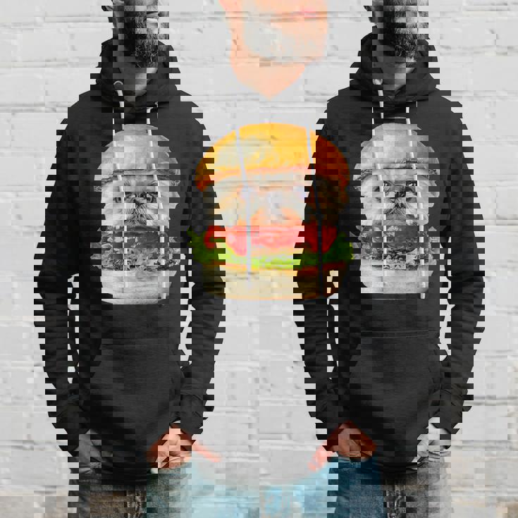 面白いtシャツ シーズー 犬 ハンバーガー メンズ 犬好き グッズ かわいい おもしろ 面白い 服 ネタ パーカー 彼への贈り物