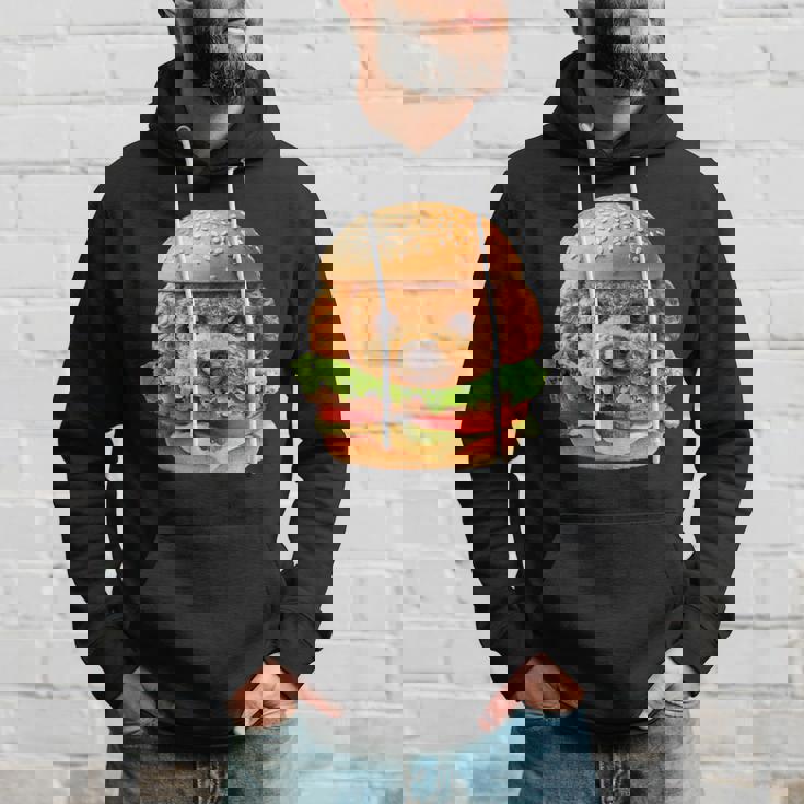 面白いtシャツ トイプードル 犬 ハンバーガー メンズ 犬好き グッズ かわいい おもしろ 面白い 服 ネタ パーカー 彼への贈り物