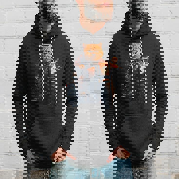 面白いtシャツ 猫 ネコ メンズ バイク 猫好き グッズ おもしろ 面白い 服 ネタ にゃんこ 猫の下僕 パーカー 彼への贈り物