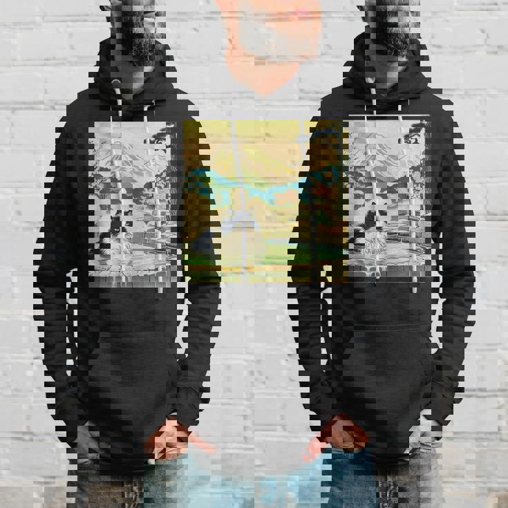 面白いtシャツ 猫 ネコ 温泉 メンズ 猫好き グッズ おもしろ 面白い 服 ネタ 猫の下僕 浮世絵 パーカー 彼への贈り物