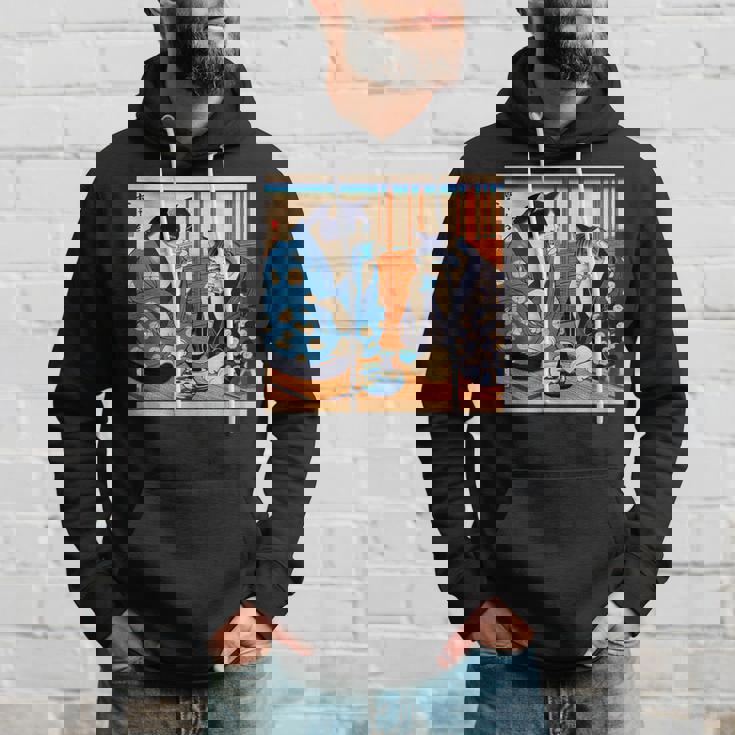 面白いtシャツ 猫 ネコ 酒 メンズ 猫好き グッズ おもしろ 面白い 服 ネタ にゃんこ 猫の下僕 浮世絵 パーカー 彼への贈り物