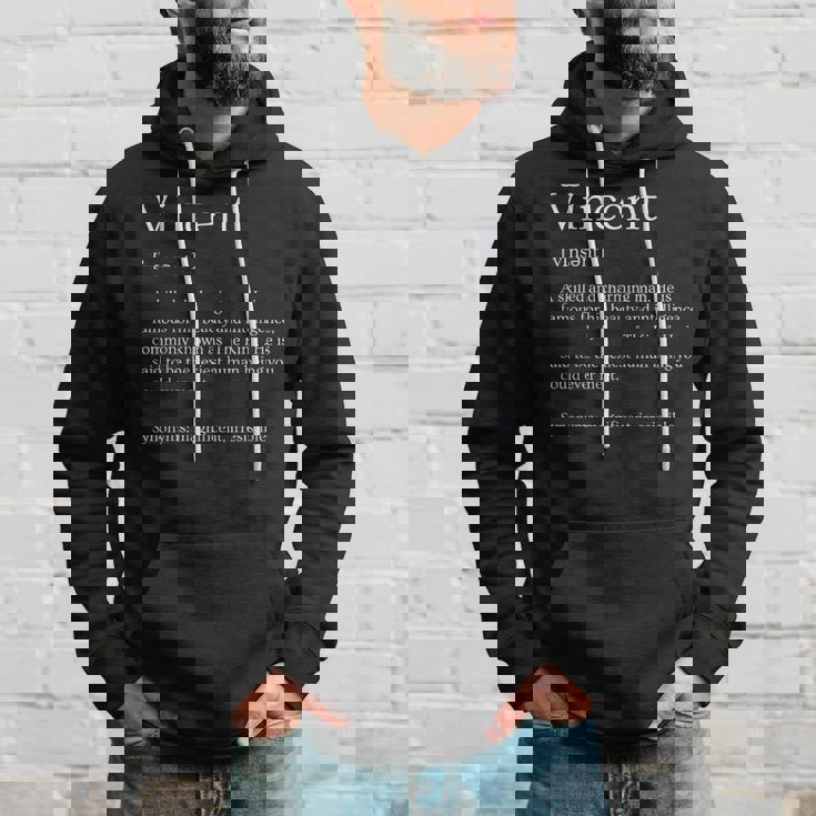 メンズ 面白いvincentの名前の意味 -Incent パーソナライズされた名前 パーカー 彼への贈り物