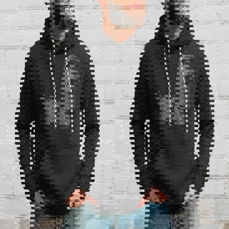 面白いイースター島のラパヌイのモアイ像 サーファーのシャカのサイン パーカー 彼への贈り物